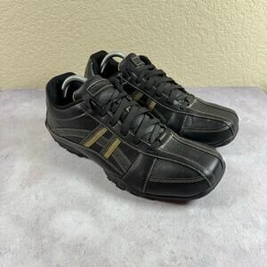 Skechers Citywalk Malton Oxford Shoes Mens Size 10.5 Black Comfort Casual 64455